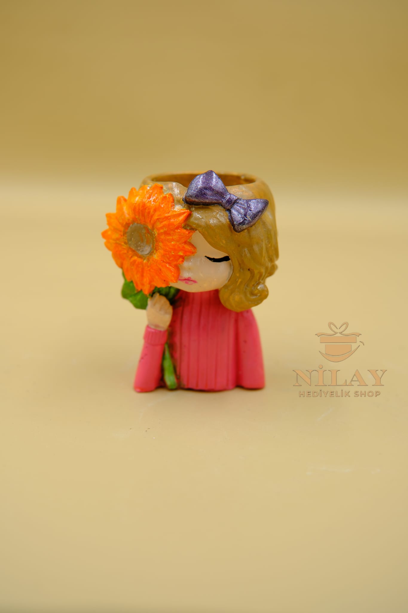 Papatyalı Kız Mini Saksı