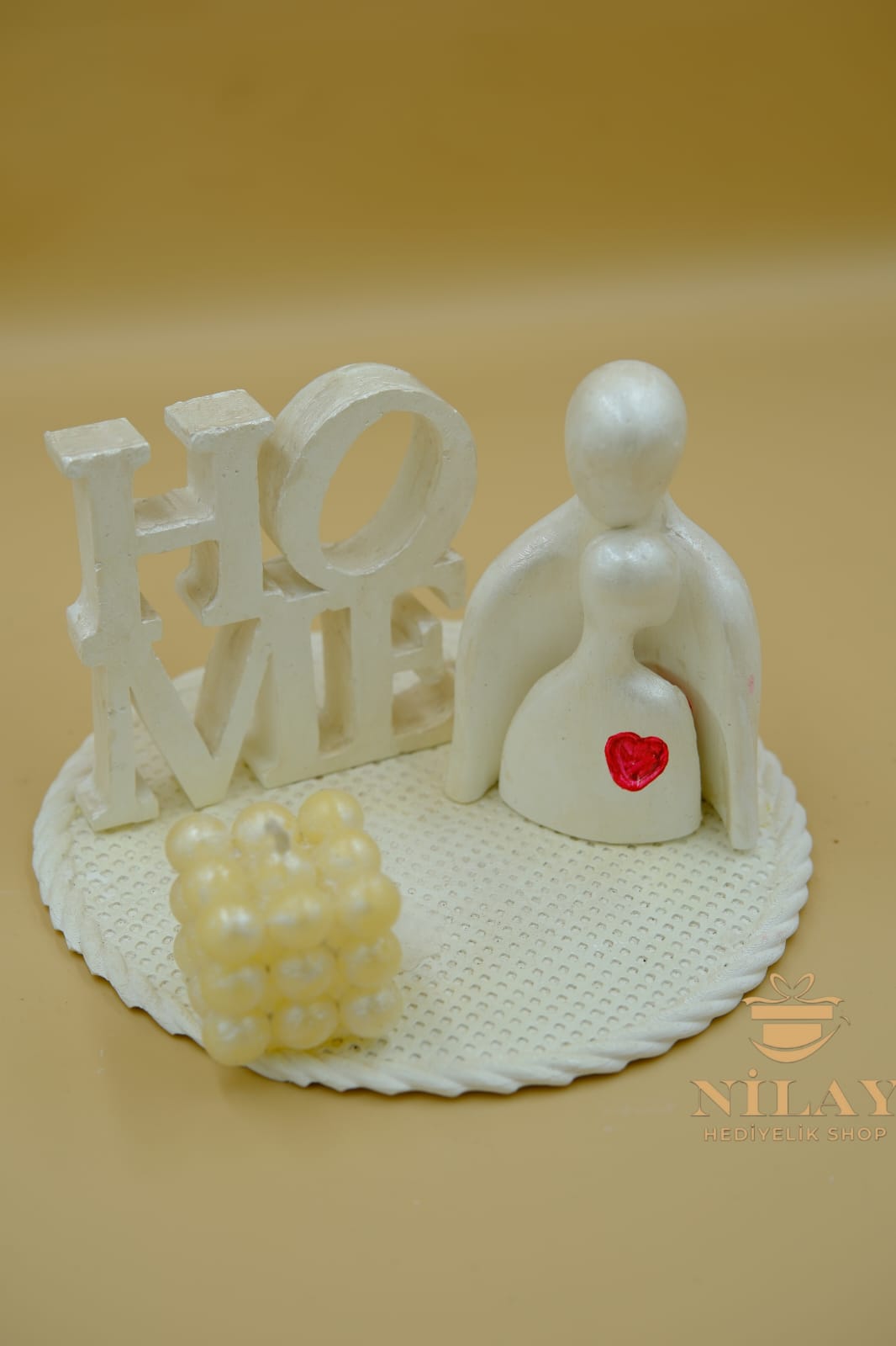 Dekoratif Mumlu Home Yazılı Aile
